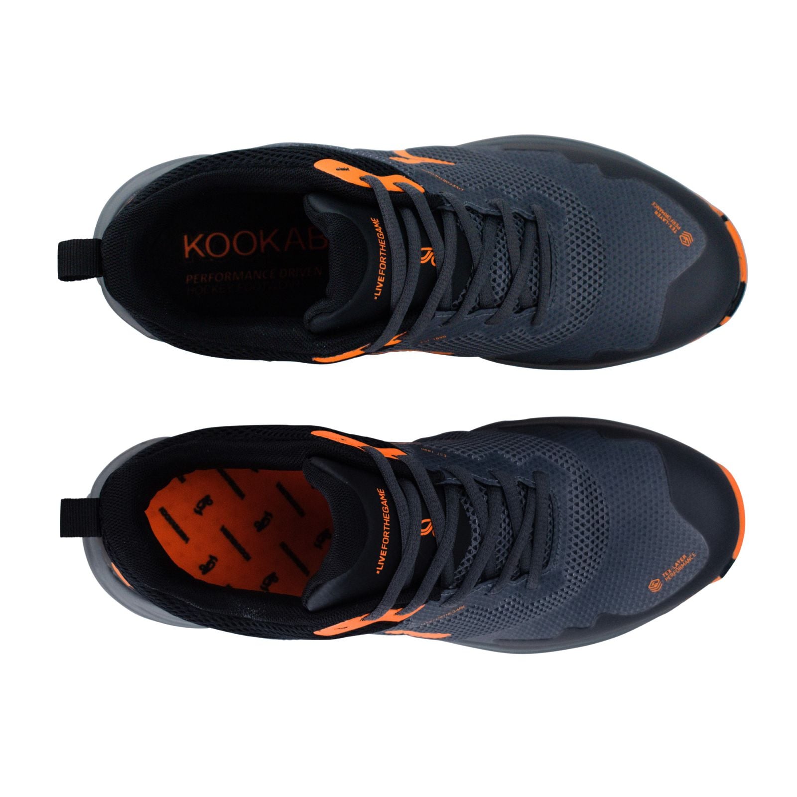 Kookaburra Catalyst Junior Hockey Shoes - Grey/Orange (2026/27) - Image 4 of 5