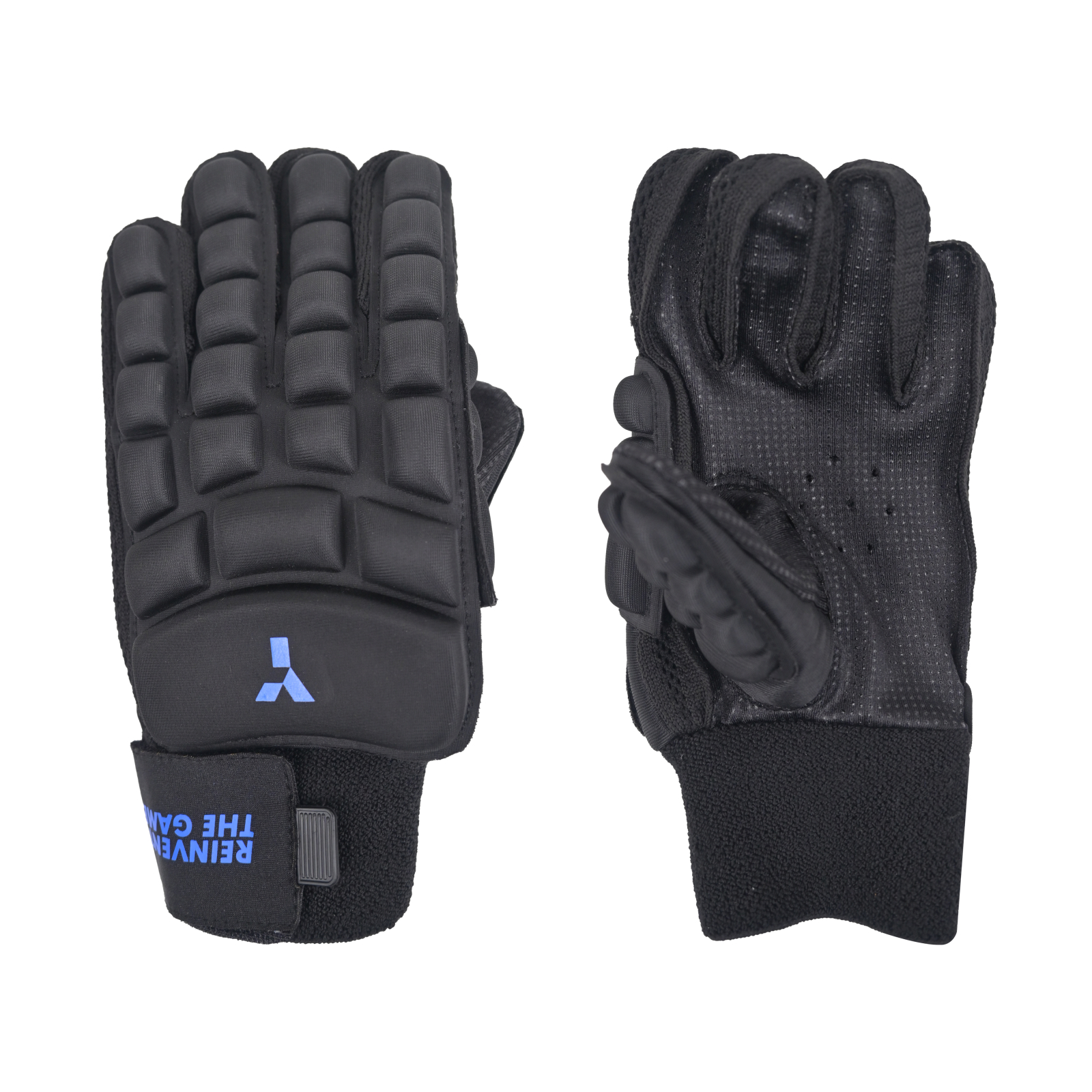 Y1 Hockey AT6 Foam Glove - Left Hand - Black/Blue (2026/27) -