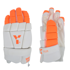 Y1 Hockey Flex Indoor Glove - White/Orange (2026/27) - Guanti
