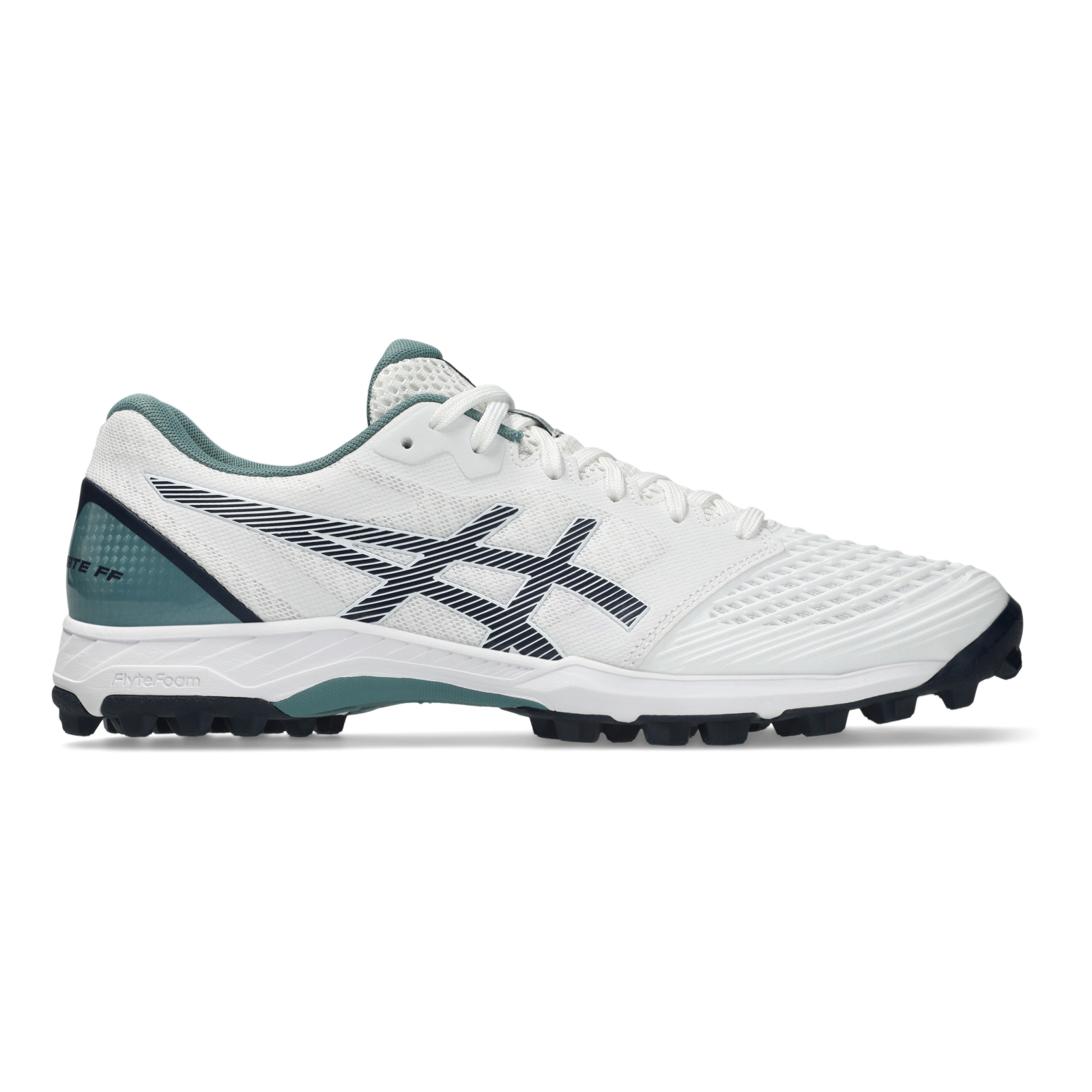 Asics Field Ultimate FF 2 Hockey Shoes - White/Foggy Teal (2026/27) -  - Asics hockeyschoenen
