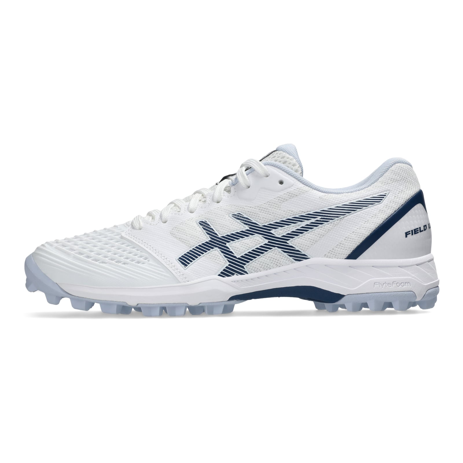 Asics Field Ultimate FF 2 Hockey Shoes - White/Independence Blue (2026/27) -  - Asics Hockey Schuhe