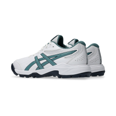 Asics GEL-Peake 3 GS Junior Hockey Shoes - White/Foggy Teal