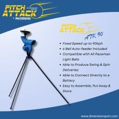 Paceman Pitch Attack 90 Cricket Bowling Machine