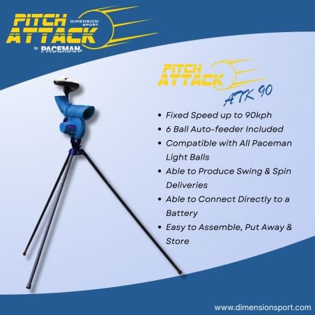 Paceman Pitch Attack 90 Cricket Bowling Machine