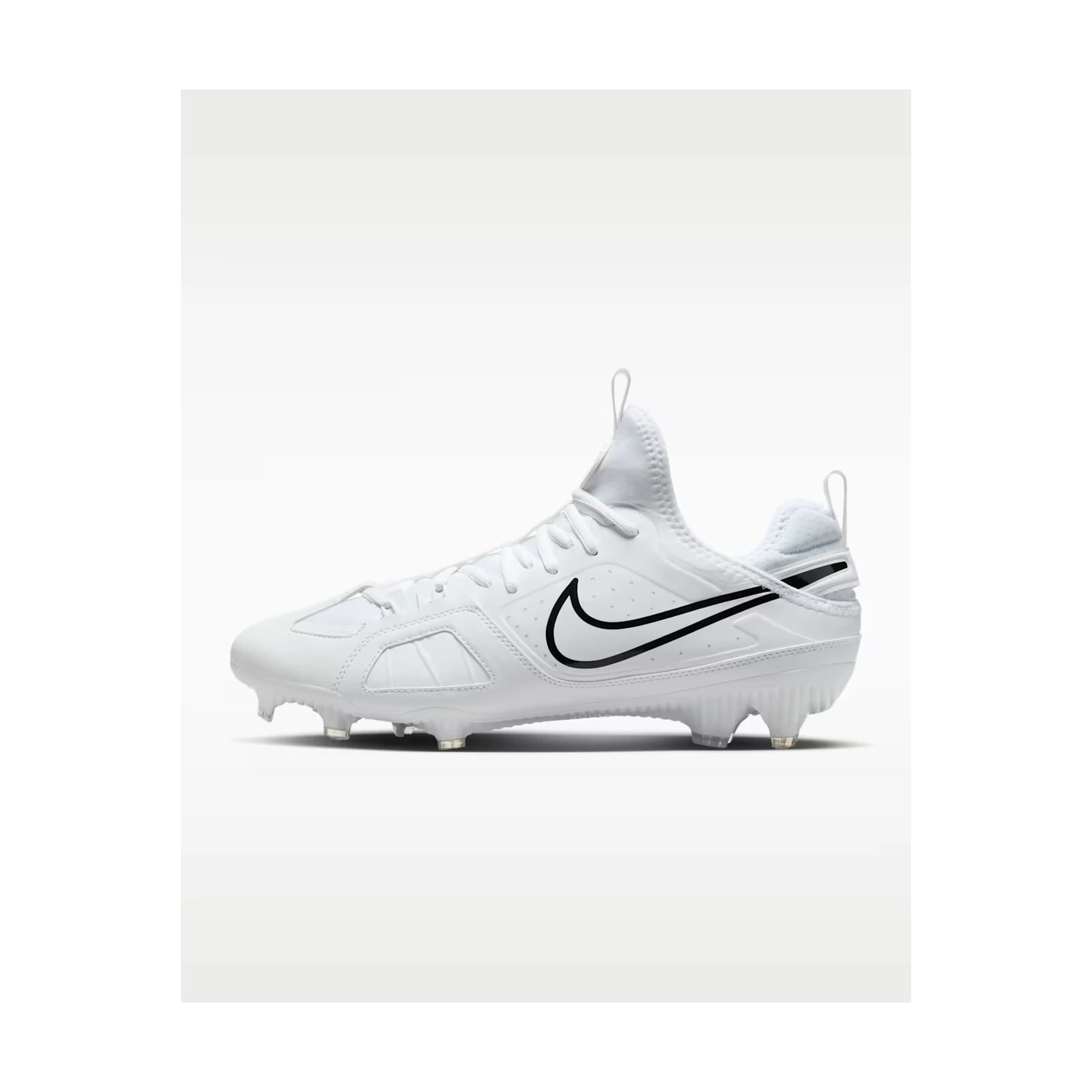 Nike Huarache 9 Varsity Lacrosse Boots - White/Black - Image 2 of 9