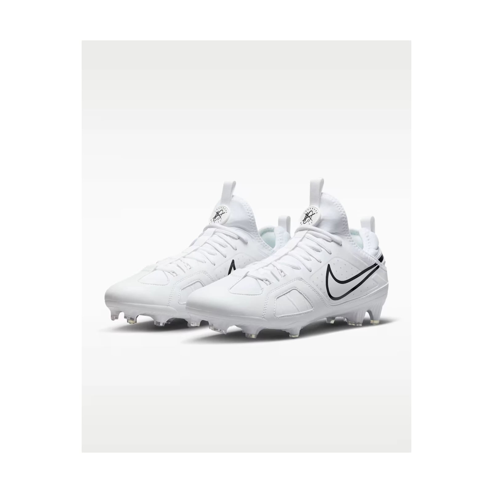 Nike Huarache 9 Varsity Lacrosse Boots - White/Black - Image 1 of 9