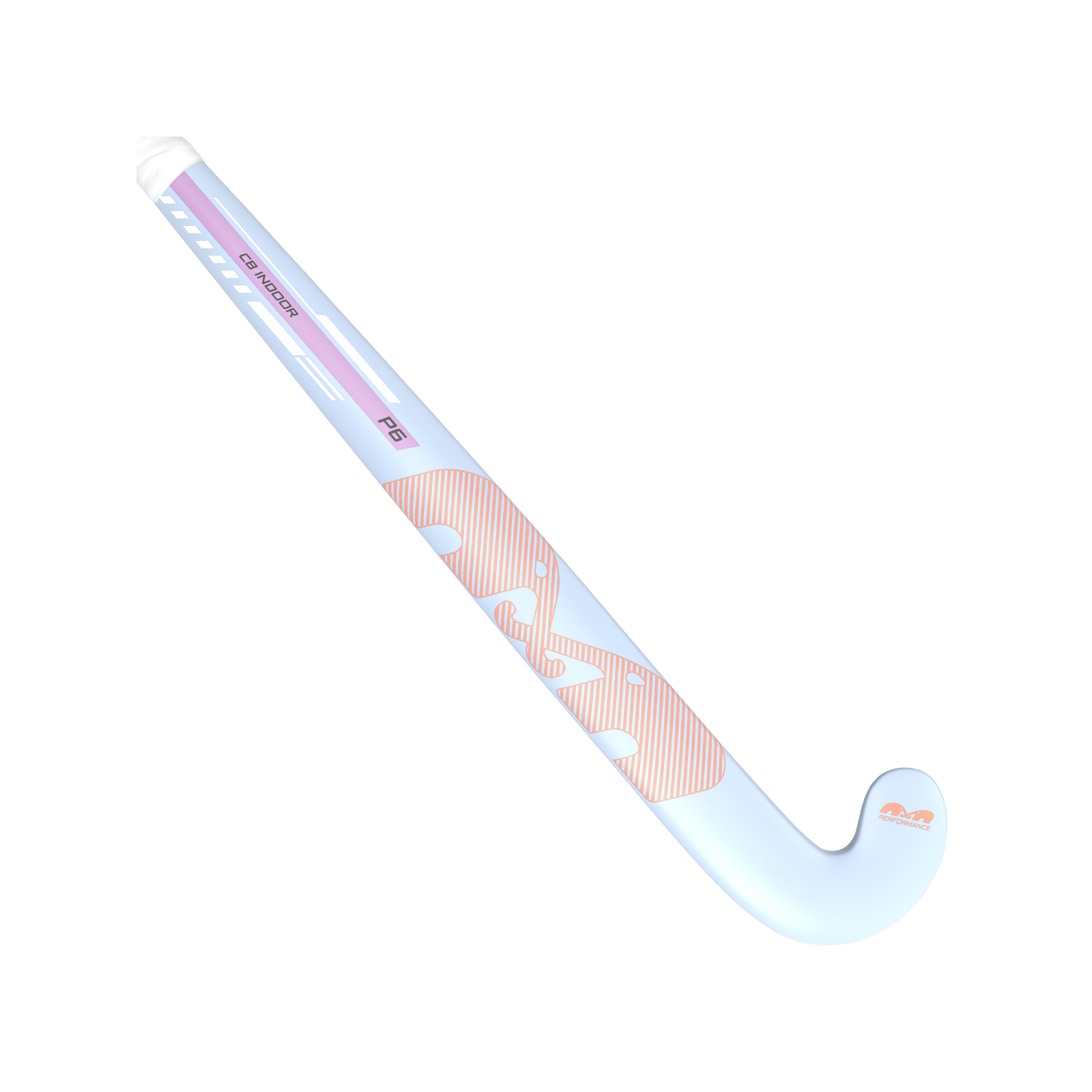 TK P6 Control Bow Indoor Hockey Stick - Grey-Coral (2026/27) -