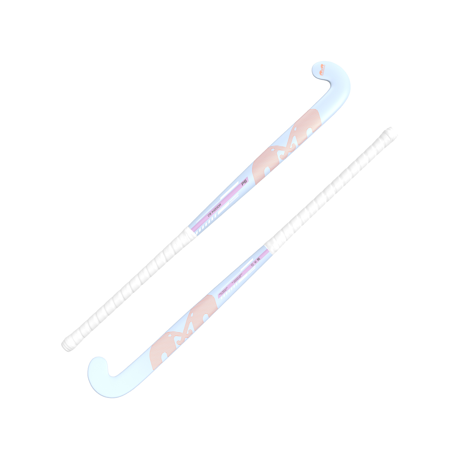 TK P6 Control Bow Indoor Hockey Stick - Grey-Coral (2026/27) -