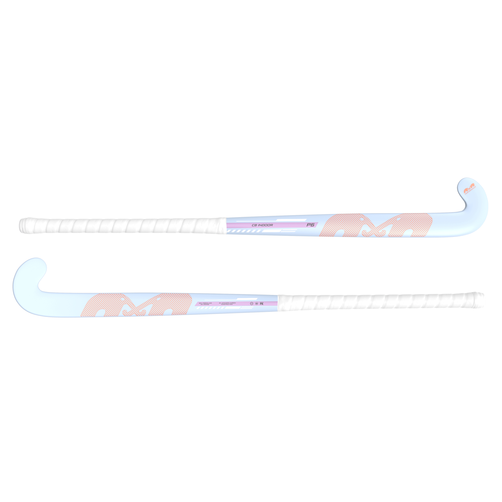 TK P6 Control Bow Indoor Hockey Stick - Grey-Coral (2026/27) -