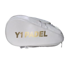 Y1 LTD Pro Padel Bag - (White/Gold) (2026) - Home
