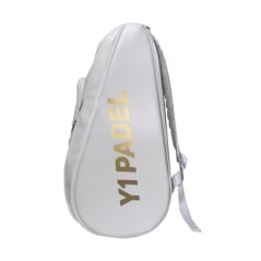 Y1 LTD Pro Padel Bag - (White/Gold) (2026) - Home