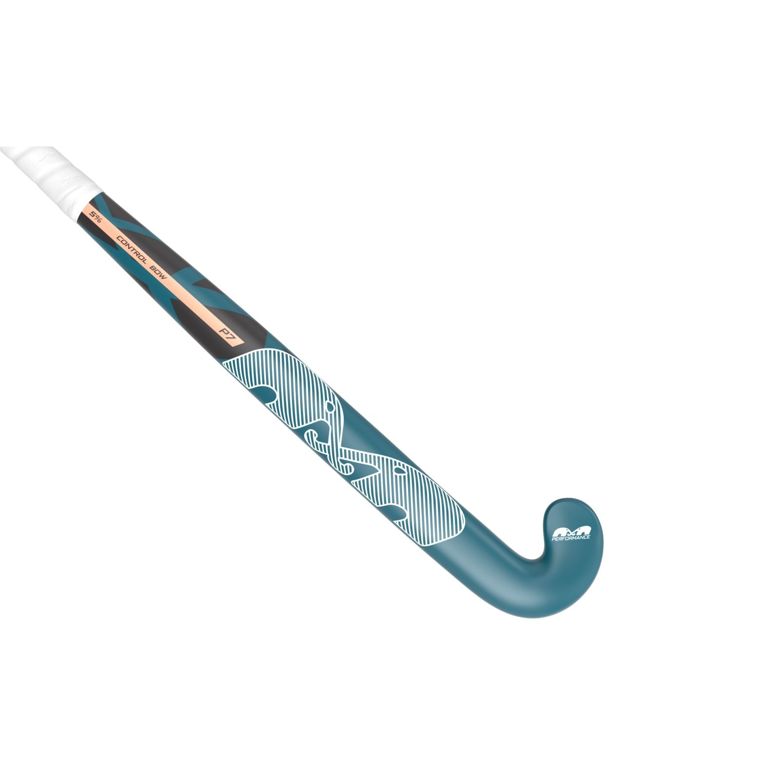 TK P7 Control Bow Teal-White Hockey Stick (2026/27) - Image 2 of 2