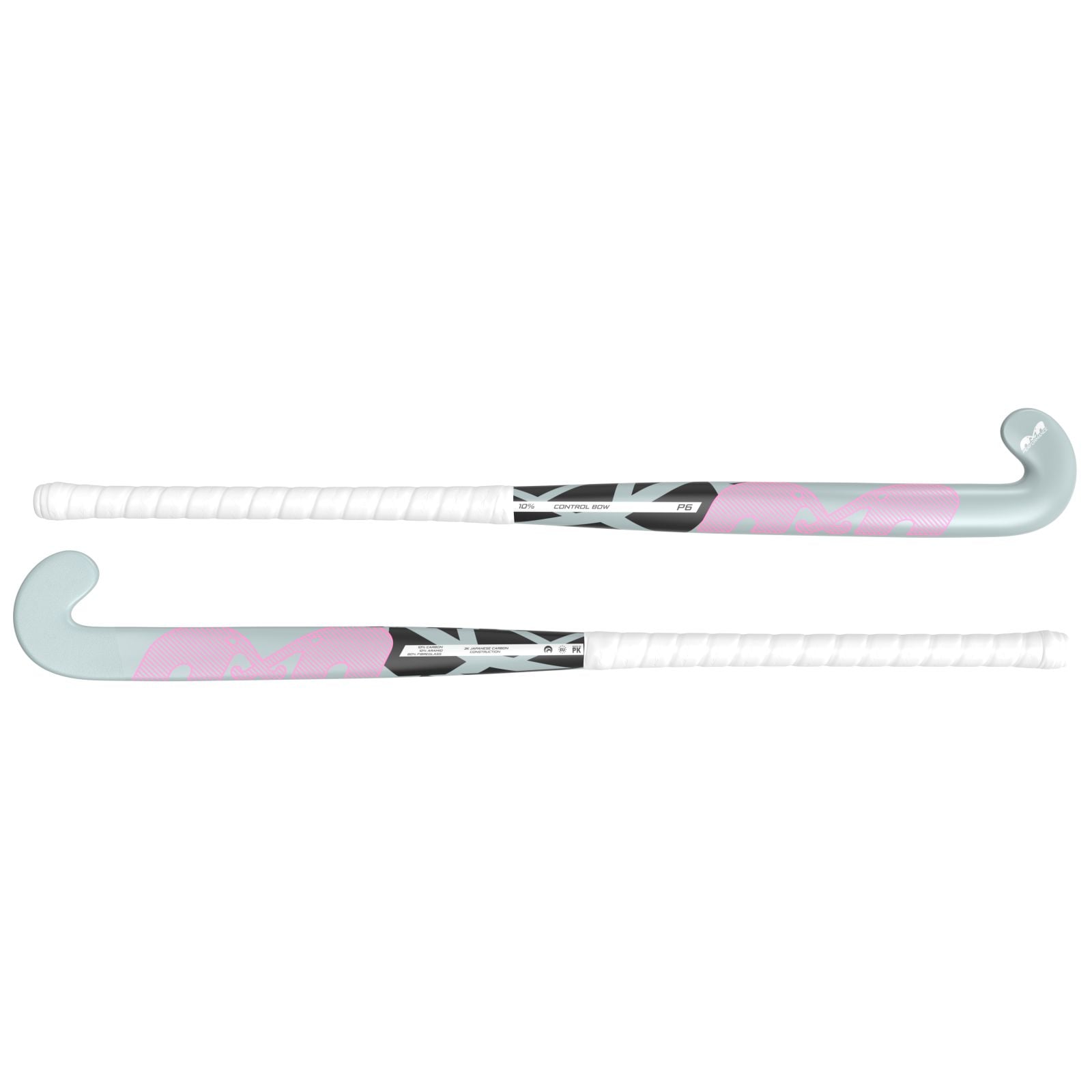 TK P6 Control Bow Hockey Stick - Grey-Pink (2026/27) - Image 1 of 2