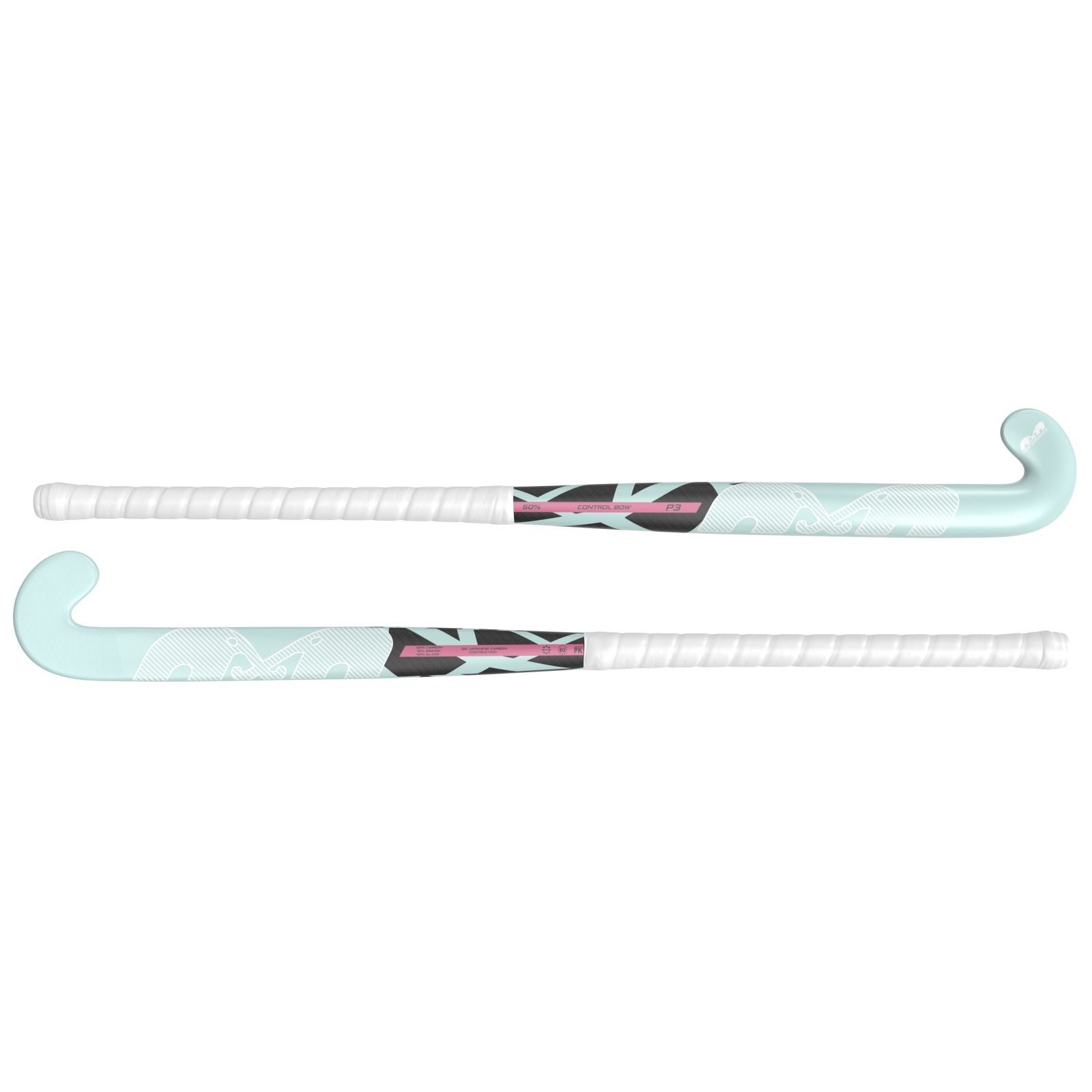 TK P3 Control Bow Light Aqua-White Hockey Stick (2026/27) - Image 1 of 2