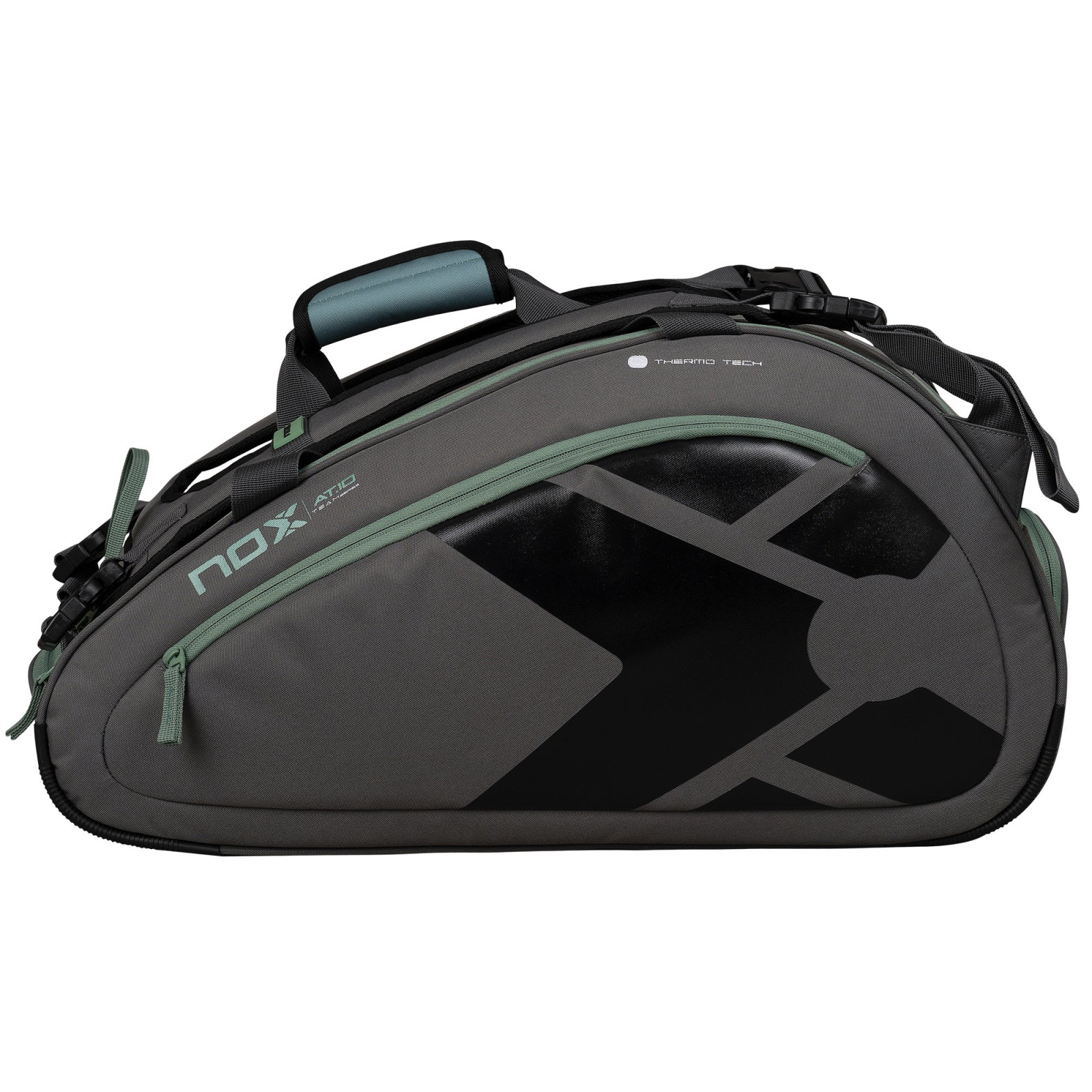 NOX AT10 Team Padel Bag - Grey/Green (2026/27) - Padel Bags