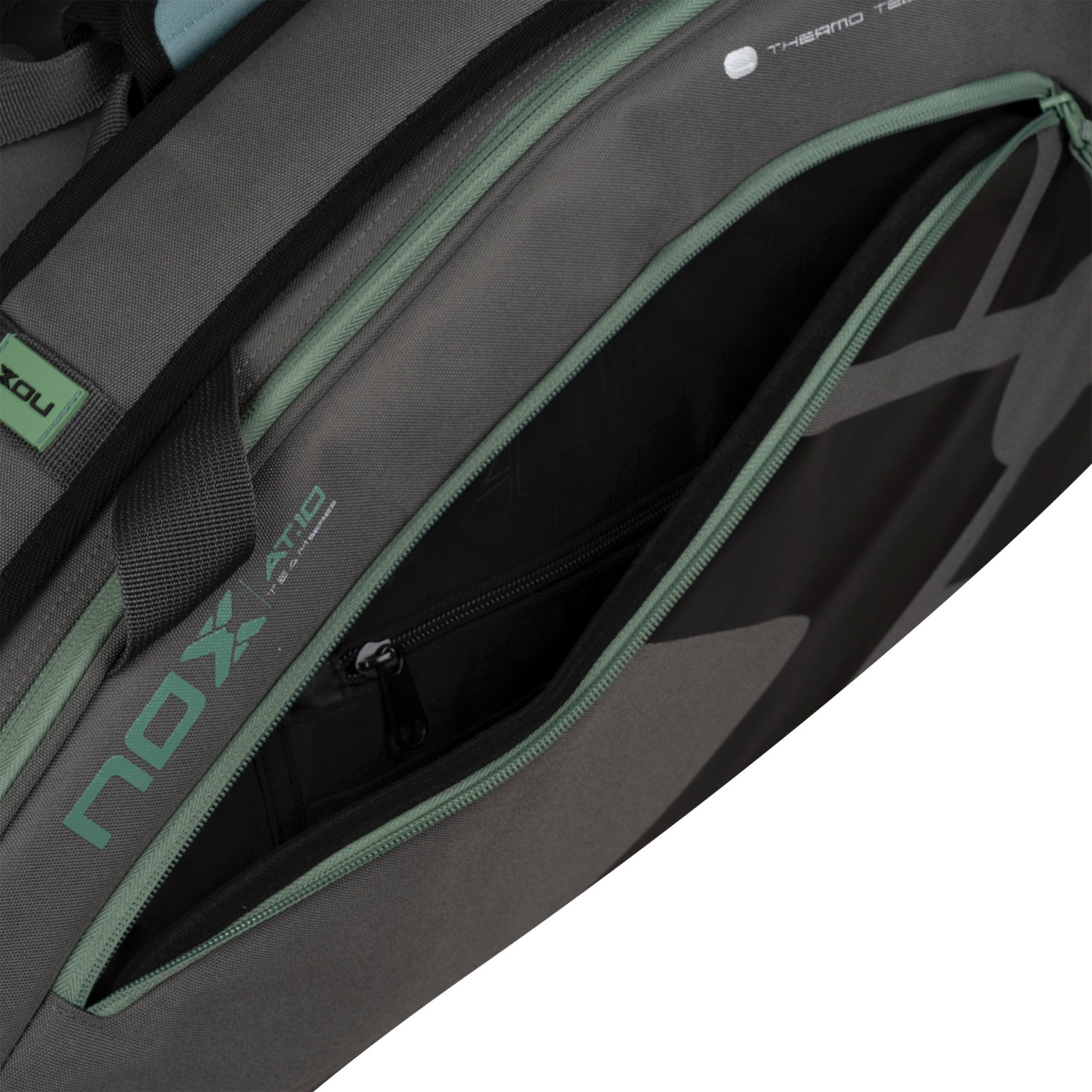 NOX AT10 Team Padel Bag - Grey/Green (2026/27) - Padel Bags