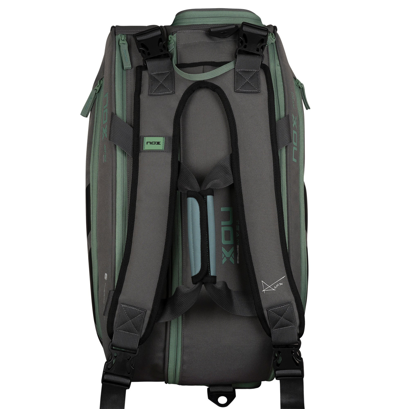 NOX AT10 Team Padel Bag - Grey/Green (2026/27) - Padel Bags