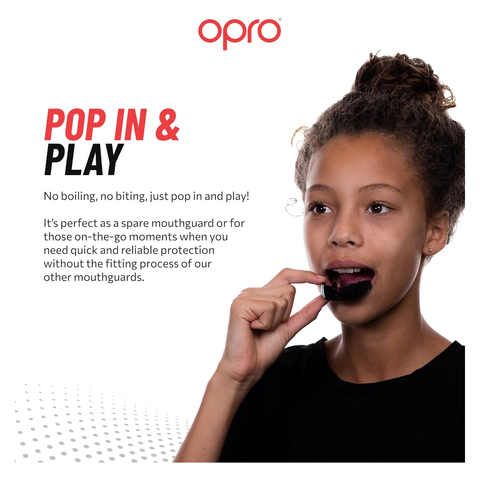 Opro Snap-Fit Junior Mouthguard - Clear - Hockey Mouthguards