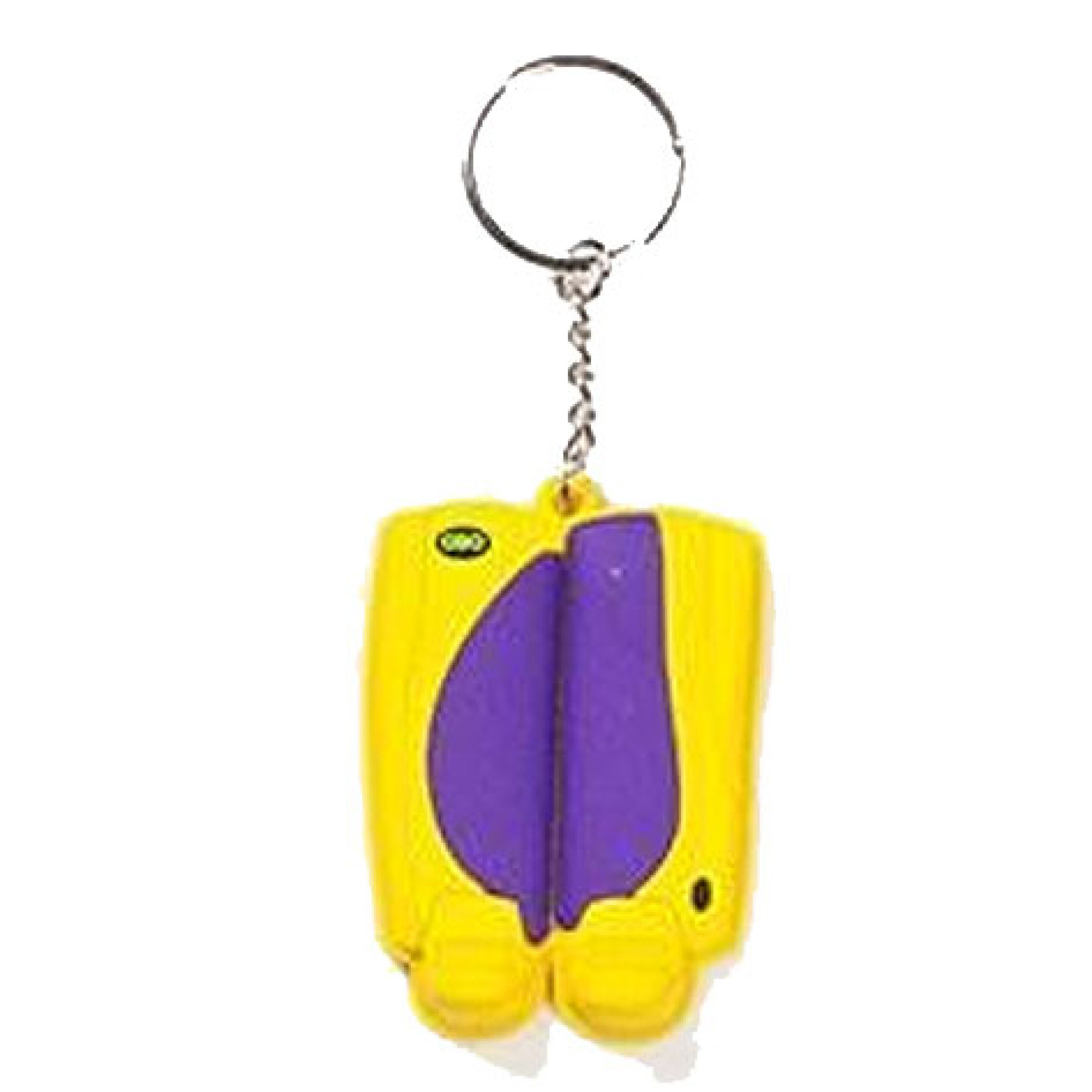 Mini llavero de protección de piernas/patada OBO - Morado/Amarillo - OBO Mini Legguard / Kicker Keyring - Púrpura / Amarillo -