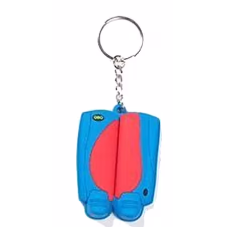 OBO Mini Legguard/Kicker Schlüsselanhänger - Rot / Blau