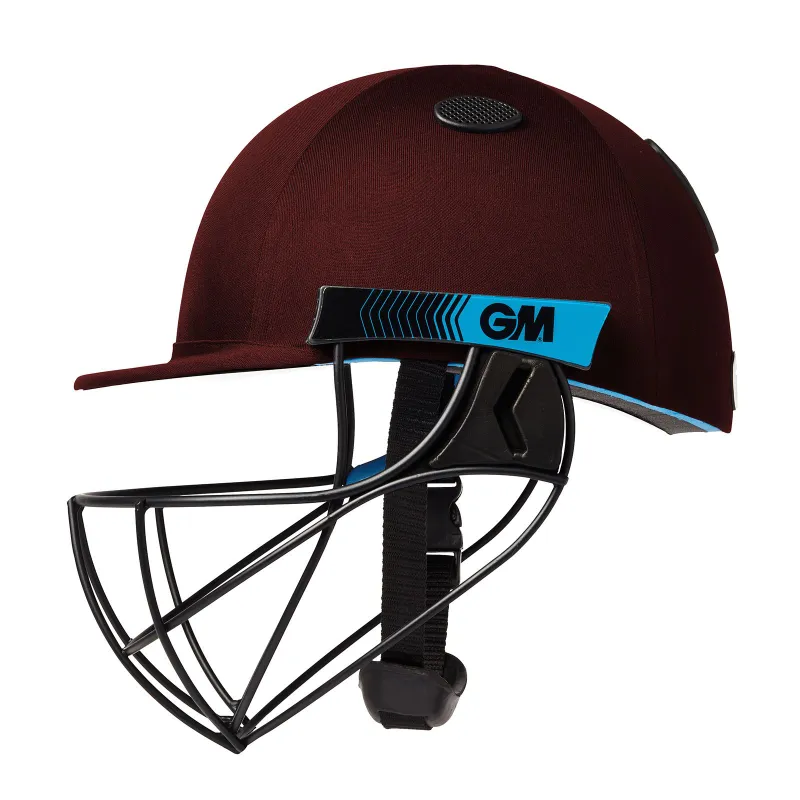 GM Neon Geo Cricket Helmet - Maroon (2023)