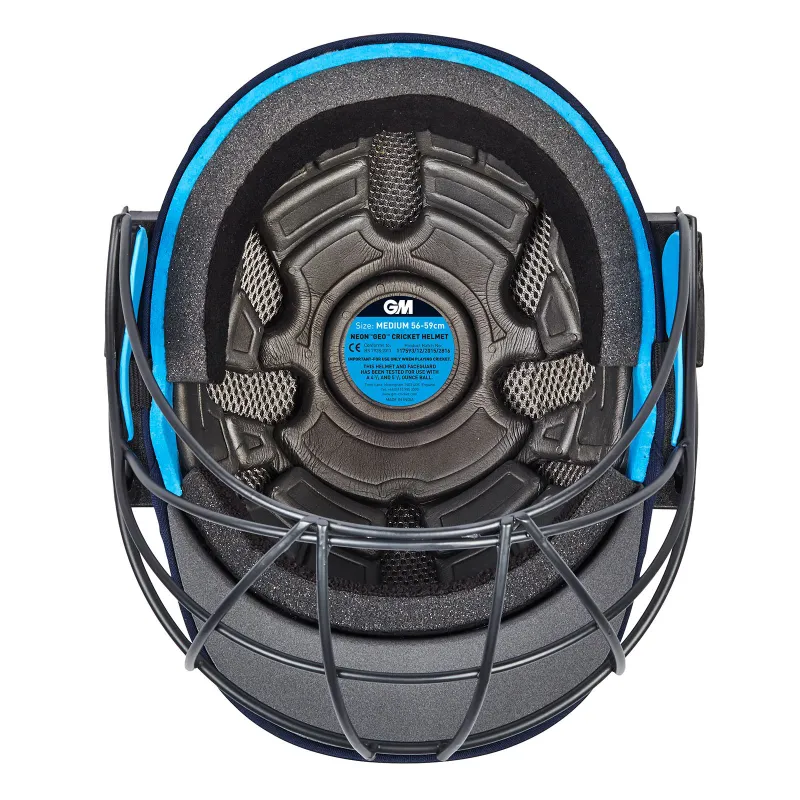 GM Neon Geo Cricket Helmet - Maroon (2022)