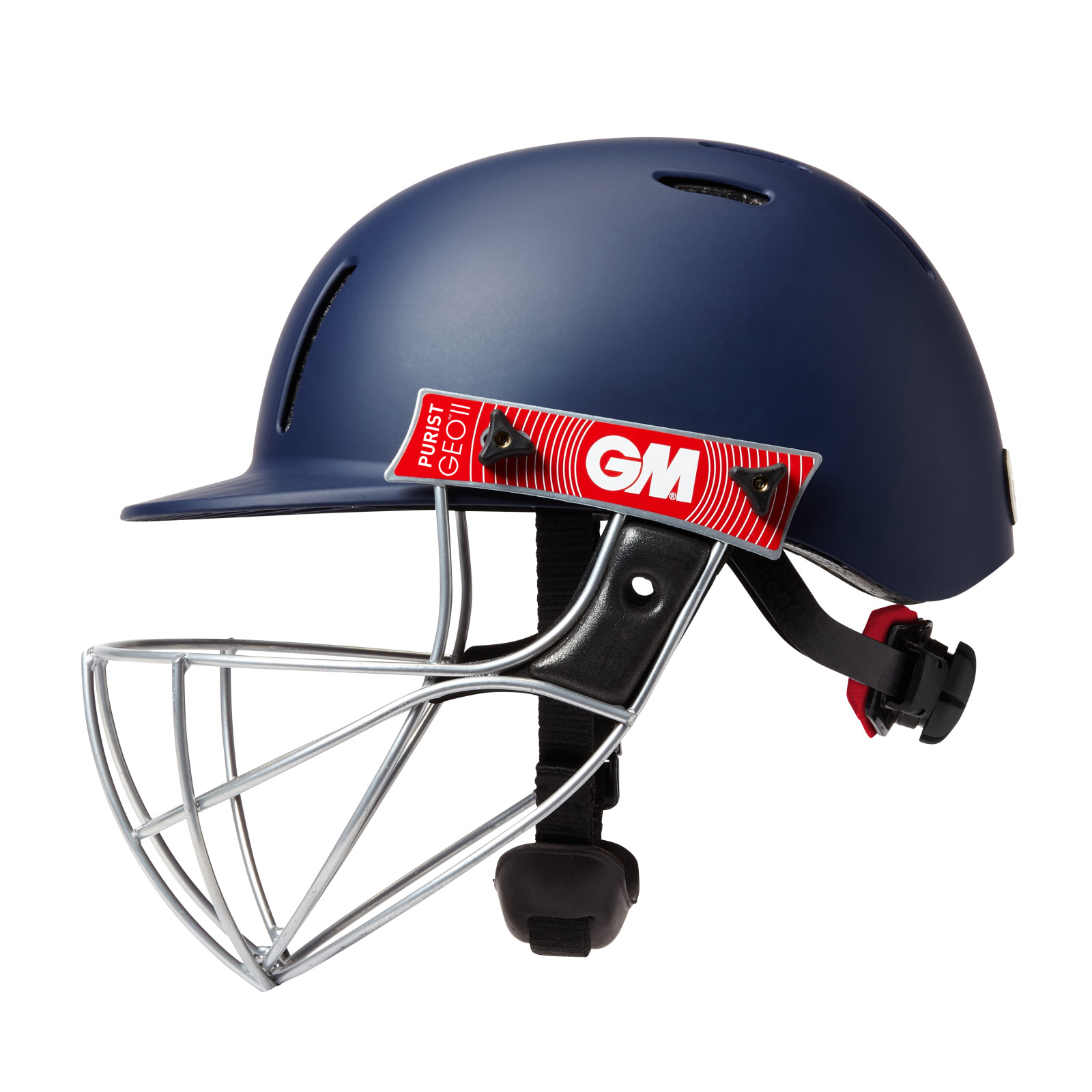 GM Purist Geo II Cricket Helmet - Navy (2023) - GM Purist Geo II Cricket Helmet - Navy (2023) - GM Purist Geo II Cricket Helmet 
