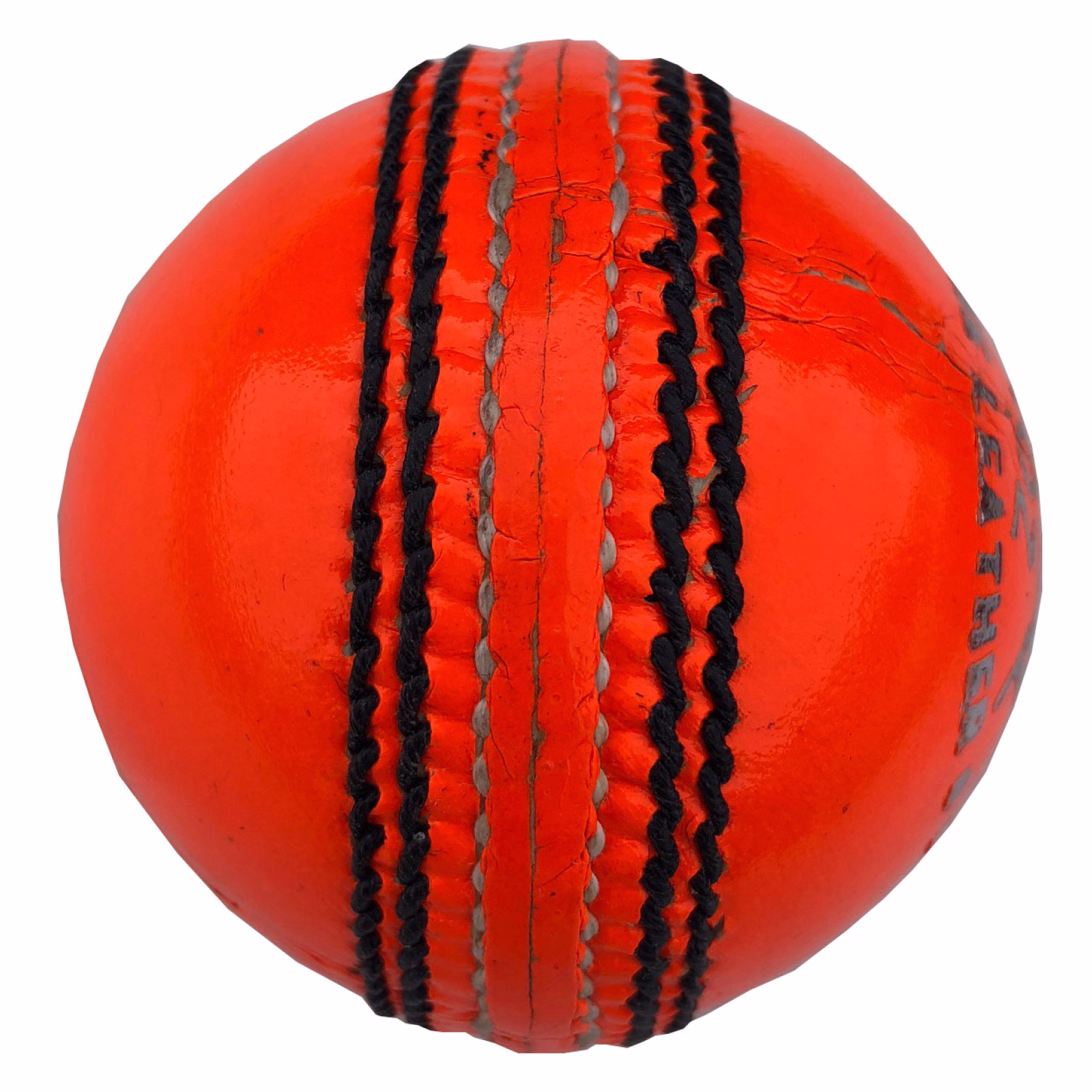 Elite 'Test Special' Cricket Ball - Orange - Elite 'Test Special' Cricket Ball - Orange - Back View