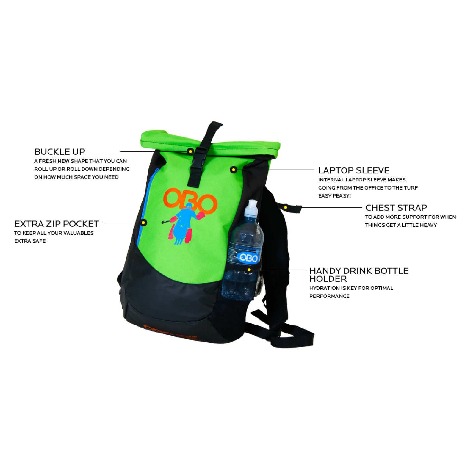 OBO Rucksack - Green/Black - OBO Rucksack - Green/Black - OBO Rucksack - Green/Black - OBO Rucksack - Green/Black - OBO Rucksack