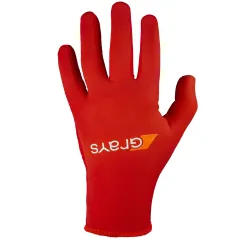 Grays Skinful Pro Hockey Gloves - Fluo Red (2023/24) - Back View