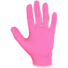 Grays Skinful Hockey Gloves - Fluo Pink/White (2019/20) - Back View