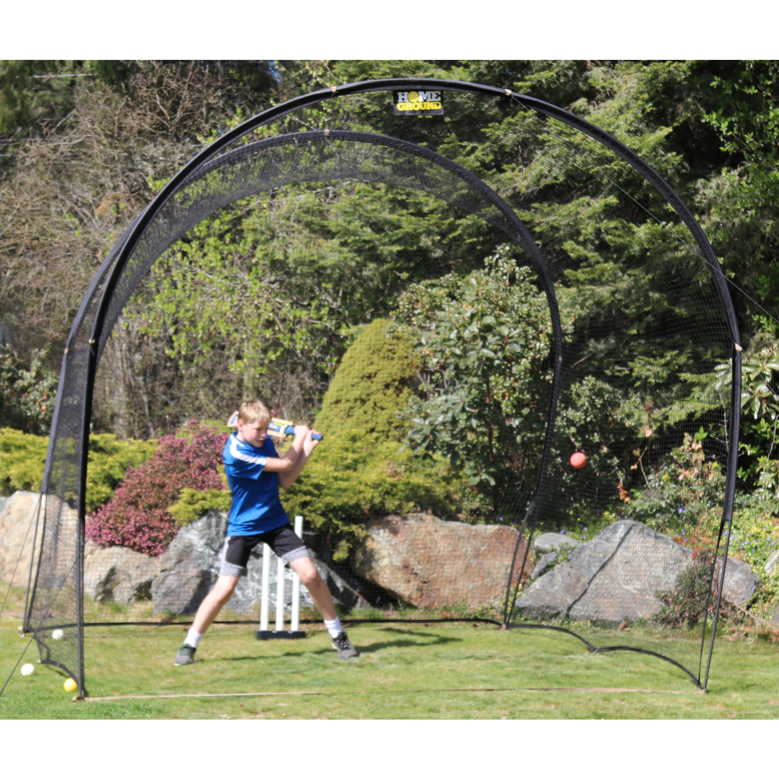 Home Ground GS3 Cricket Batting Net - Back View