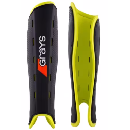 Grays G600 Hockey Shinguards - Black/Yellow (2023/24)