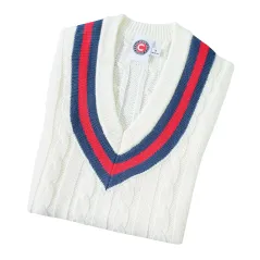 Hunts County Cricket Slipover - Navy/Red