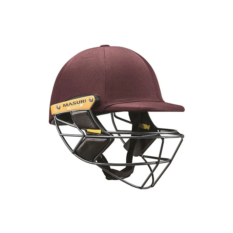 Masuri E Line Titanium Cricket Helmet - Maroon (2020)