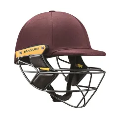 Masuri E Line Steel Cricket Helmet - Maroon