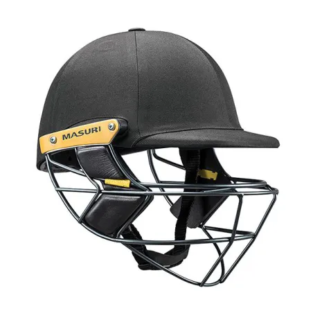 Masuri E Line Steel Cricket Helmet - Black (2022)