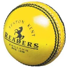 Lectores Pelota de cricket de cuero amarillo para interiores -