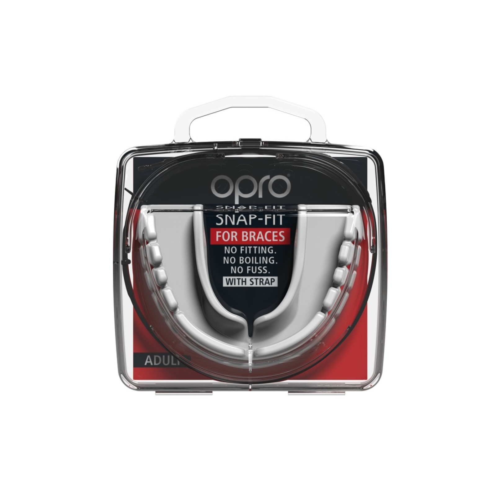 OPRO Snap-fit Braces Mouthguard - White - OPRO Snap-fit Braces Mouthguard - White - OPRO Snap-fit Braces Mouthguard - White - OP