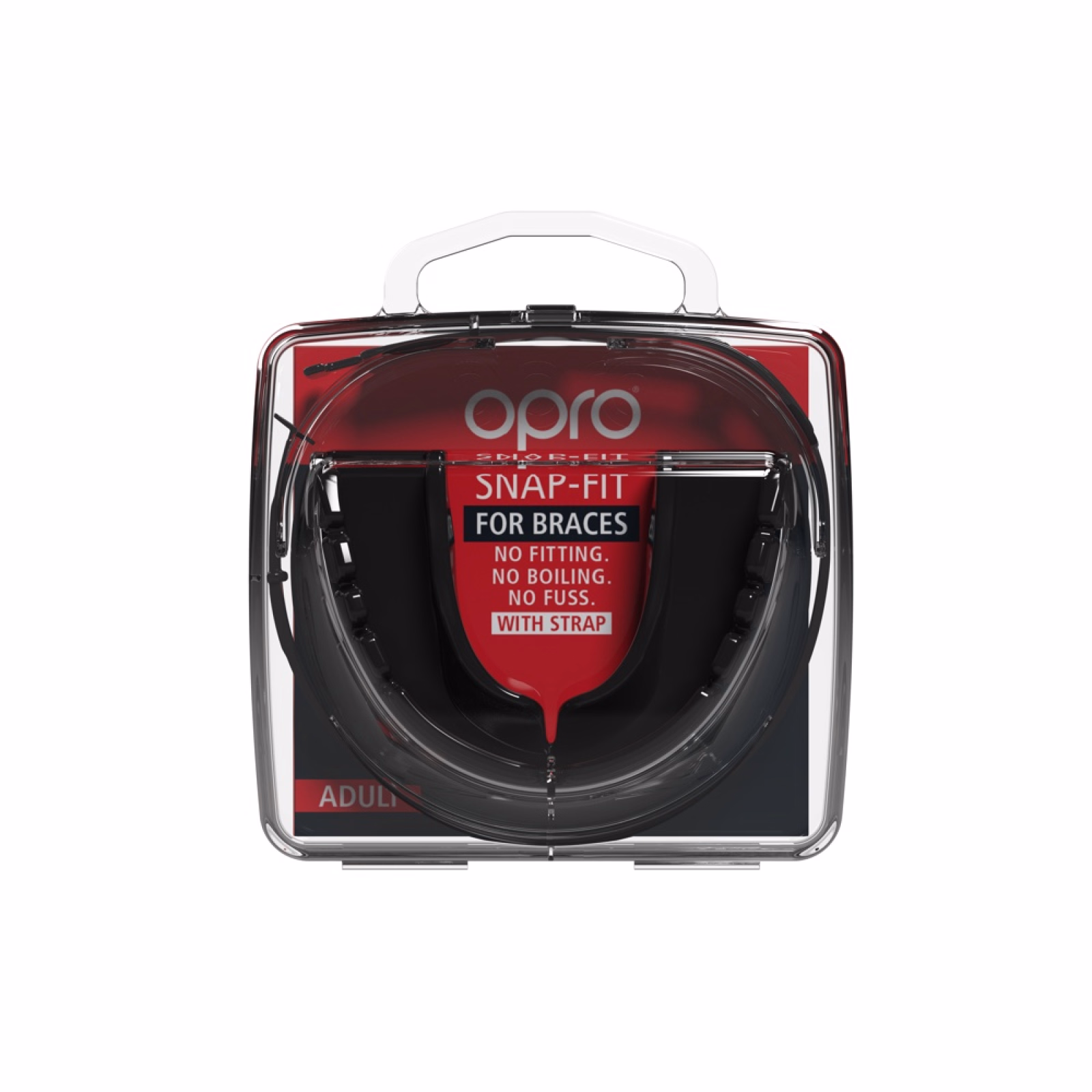 OPRO Snap-fit Braces Mouthguard - Jet Black - Side View