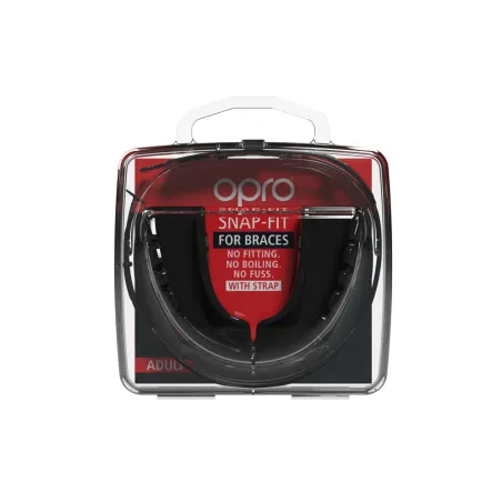 Protector bucal OPRO Snap-Fit Brackets - Negro azabache
