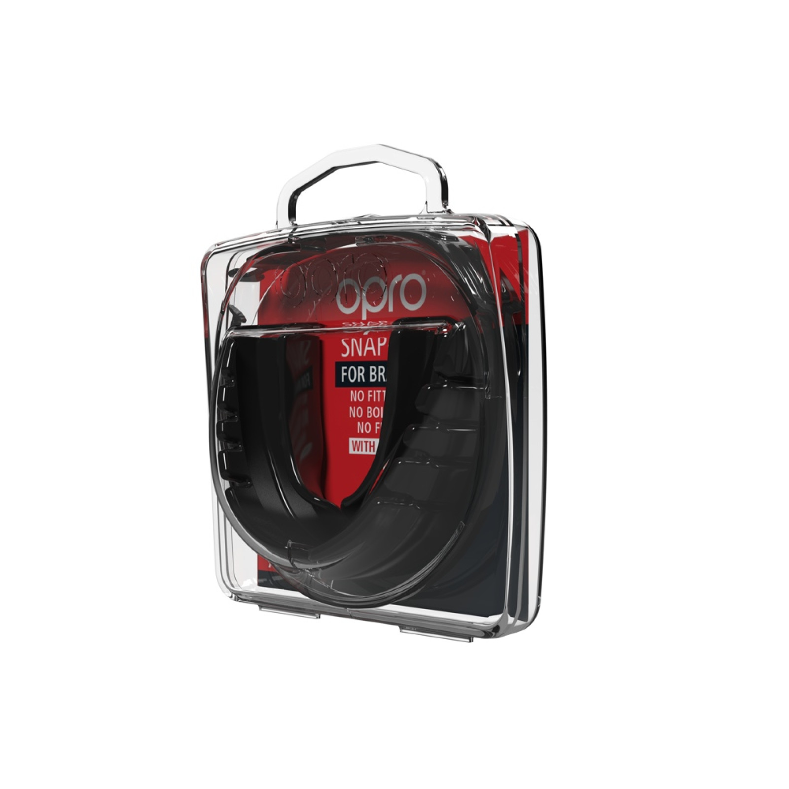 OPRO Snap-fit Zahnspangen-Mundschutz - Tiefschwarz - Back View