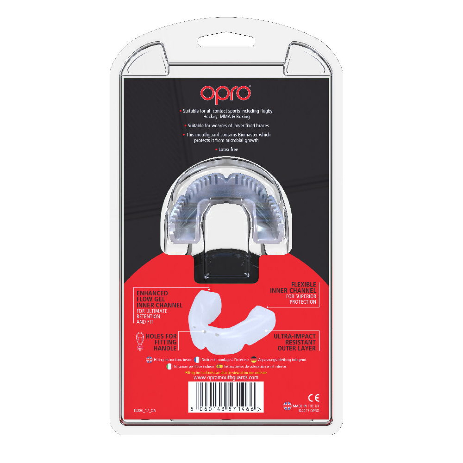 OPRO Self-Fit GEN4 Lower Braces Mouthguard - Pearl - OPRO Self-Fit GEN4 Lower Braces Mouthguard - Pearl - OPRO Self-Fit GEN4 Low