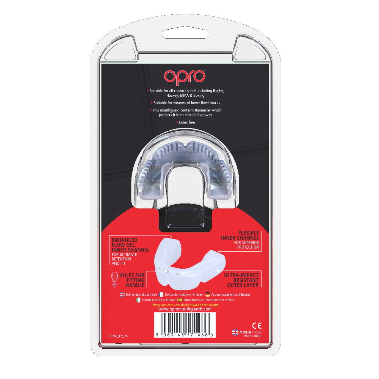 OPRO Self-Fit GEN4 Lower Braces Mouthguard - Pearl - OPRO Self-Fit GEN4 Lower Braces Mouthguard - Pearl - OPRO Self-Fit GEN4 Low