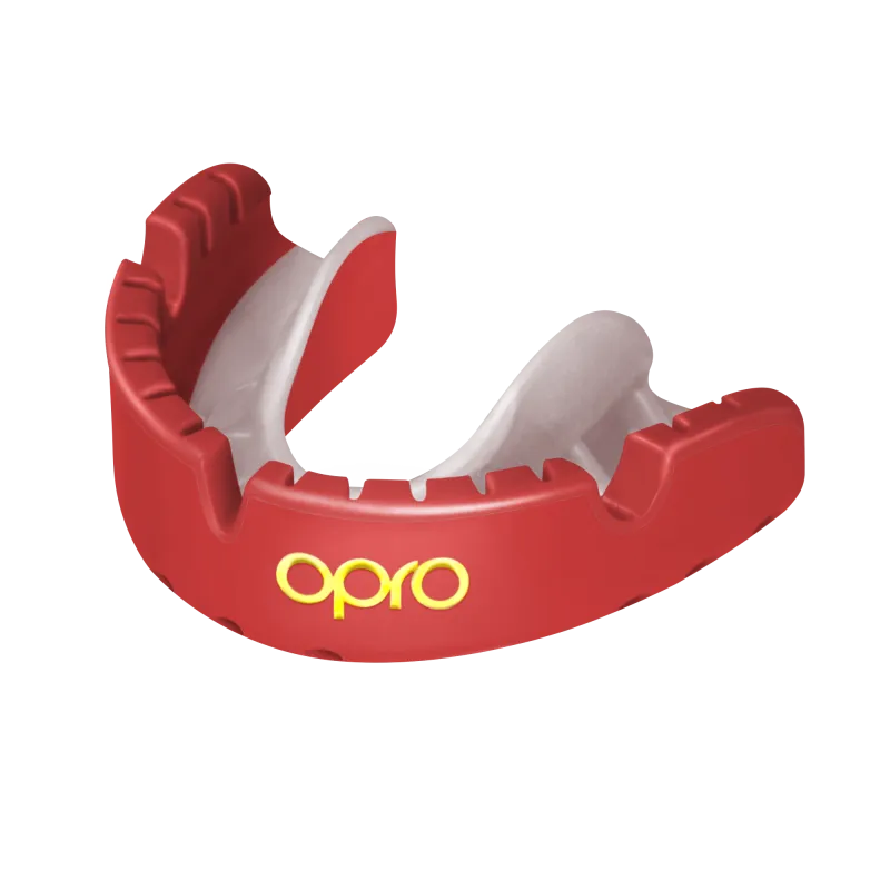 Protège-dents OPRO Self-Fit GEN4 Gold Braces - Rouge / Perle