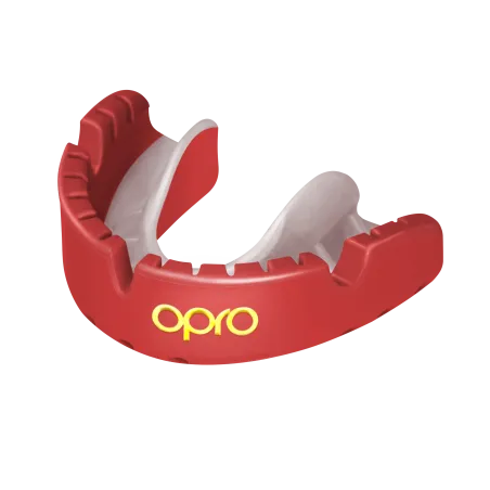 OPRO Self-Fit GEN4 Gold Braces Mouthguard - Red/Pearl