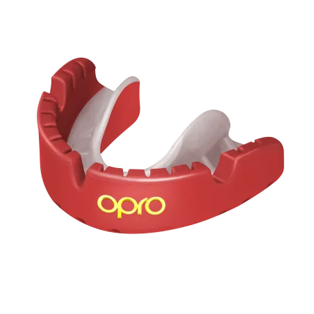 OPRO Self-Fit GEN4 Gold Braces Mouthguard - Red/Pearl - OPRO Self-Fit GEN4 Gold Braces Mouthguard - Red/Pearl - OPRO Self-Fit GE