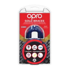 OPRO Self-Fit GEN4 Gold Braces Mouthguard -Pearl Blue/Pearl