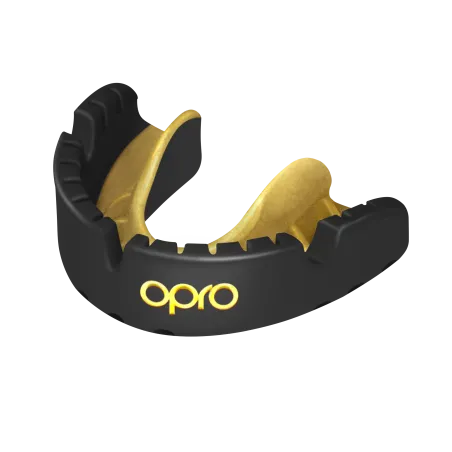 OPRO Self-Fit GEN4 Gold Braces Mundschutz - Schwarz/Gold - OPRO Self-Fit GEN4 Gold Braces Mundschutz - Schwarz/Gold - OPRO Self-