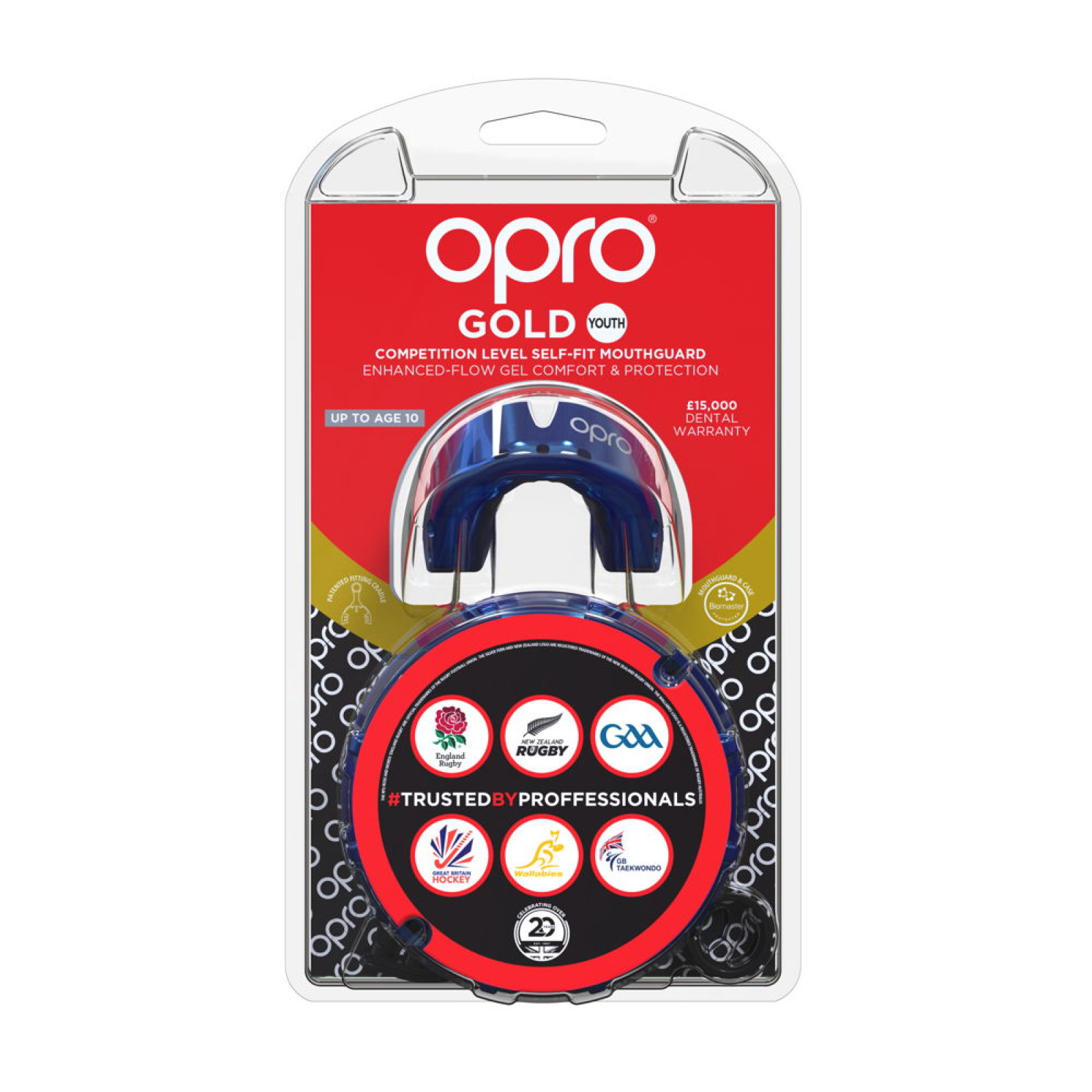 OPRO Self-Fit GEN4 Junior Gold Mouthguard - Pearl Blue/Pearl - OPRO Self-Fit GEN4 Junior Gold Mouthguard - Pearl Blue/Pearl - OP